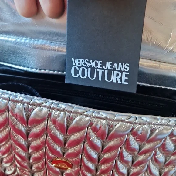 Versace Jeans Couture Silver Quilted Women's Bag - Picture 11 of 12